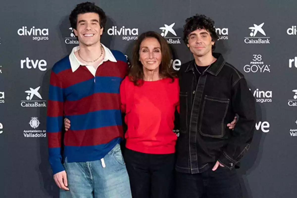 Ana Belén, Javi Calvo y Javi Ambrossi durante la presentación de los Premios Goya 2024