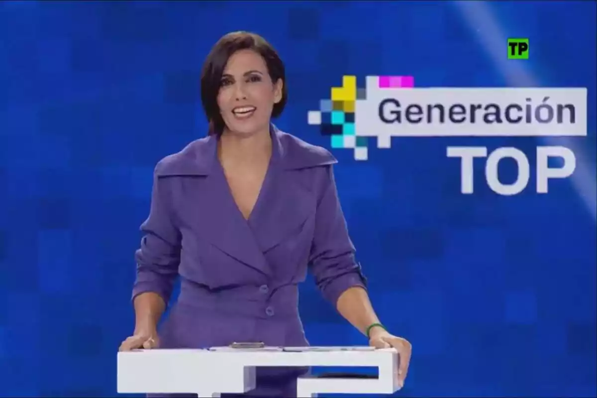 Captura de Ana Pastor como presentadora de Generación TOP en laSexta