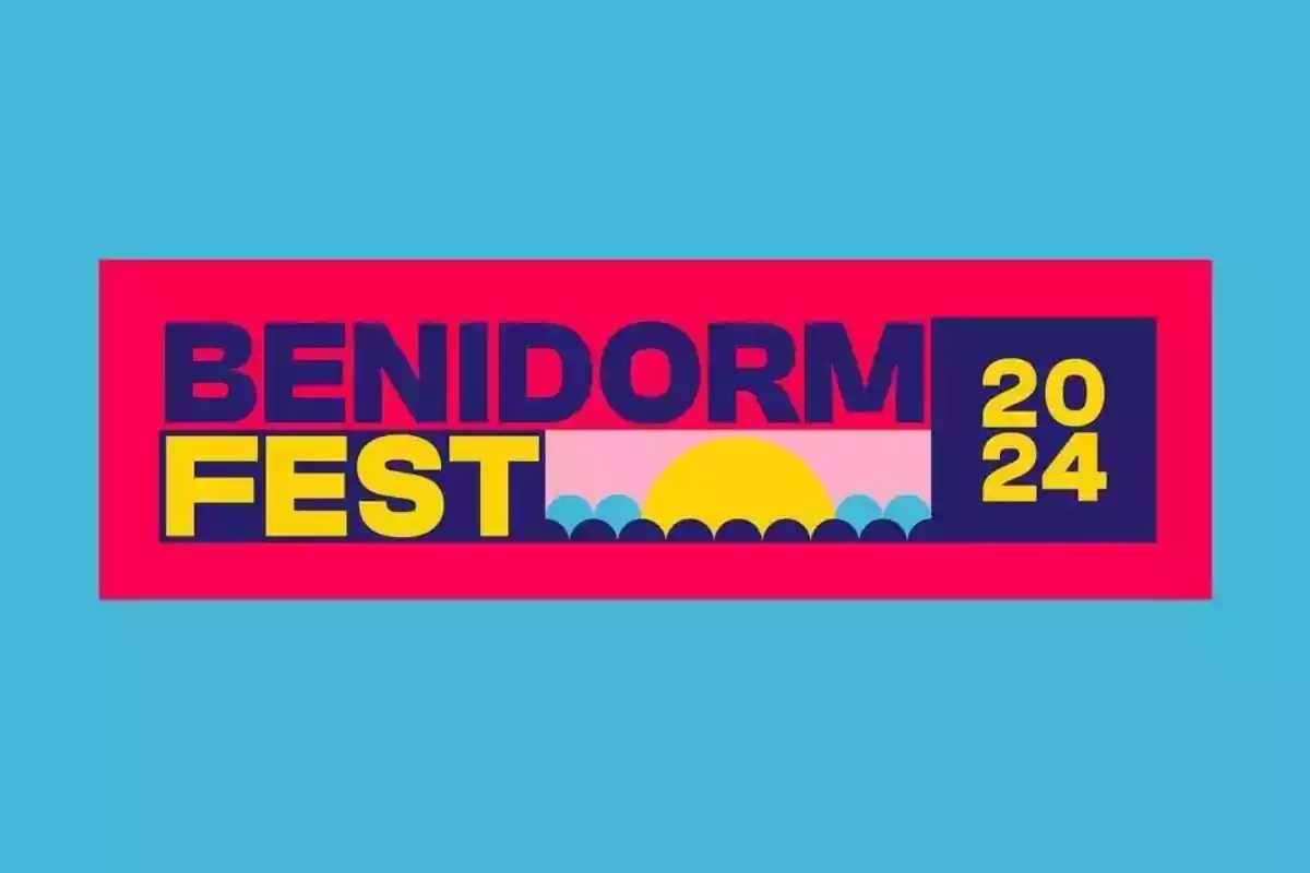 Logo de Benidorm Fest 2024 con un fondo azul