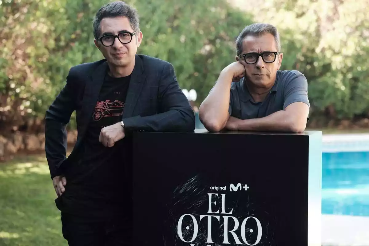 Berto Romero y Andreu Buenafuente en la presentación de El Otro Lado de Movistar Plus+