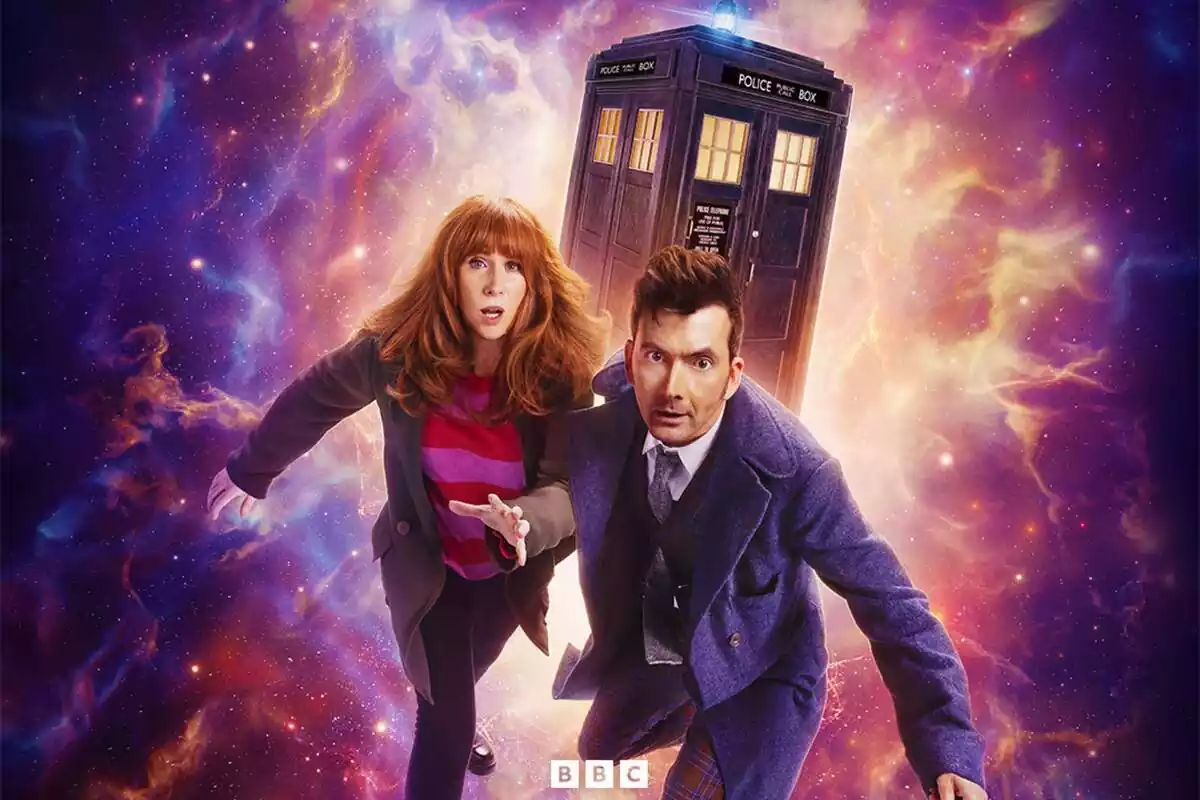 David Tennant y Catherine Nate en el cartel del 60 aniversario de Doctor Who