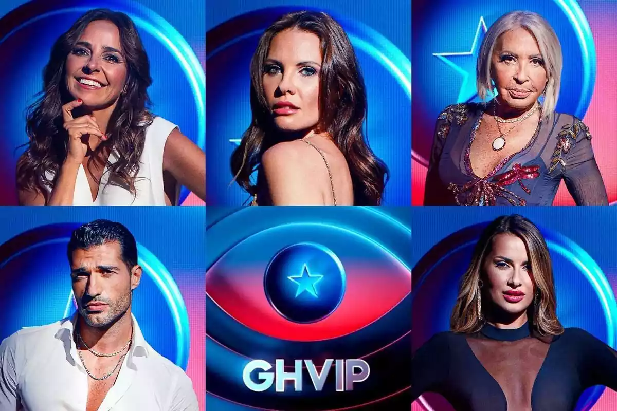 Montaje de los décimos nominados de GH VIP: Carmen Alcayde, Jessica Bueno, Laura bozzo, Michael Terlizzi y Pilar Llori
