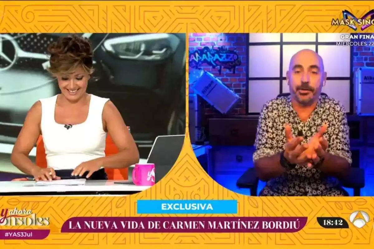 Diego Arrabal en videollamada con Sonsoles Ónega en Antena 3