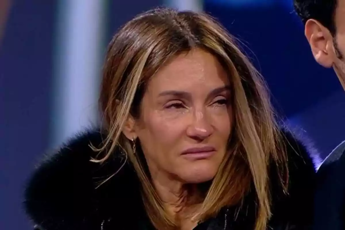 Captura de Elena Rodríguez llorando durante el debate de GH DÚO