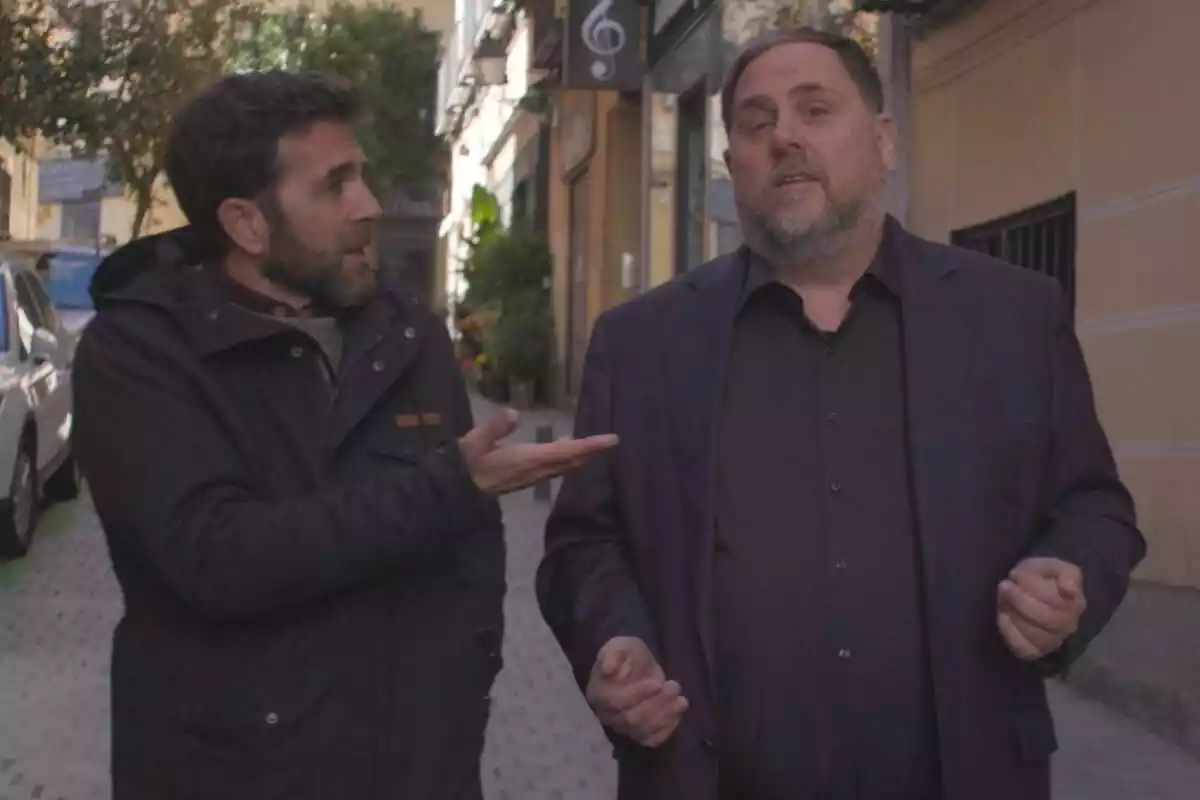 Oriol Junqueras en Salvados de laSexta junto a Gonzo