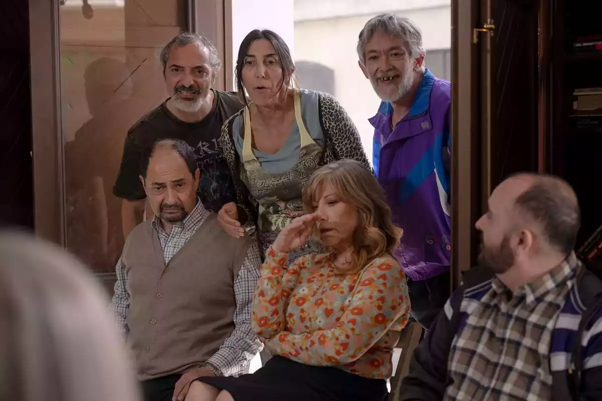 Carlos Areces, Paz Padilla, Jordi Sánchez como Antonio Recio y Nathalie Seseña como Berta Escobar en la temporada 14 de La que se avecina