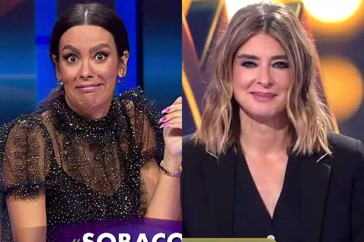 Montaje de Cristina Pedroche en Password y Sandra Barneda en La Última Noche