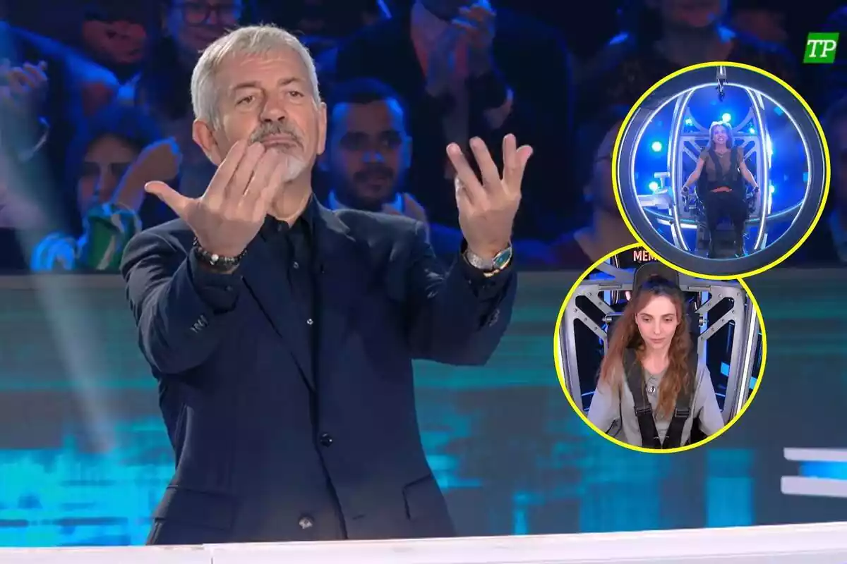 Montaje de la promo de Mental Masters con Carlos Sobera como presentador y Leticia Dolera como concursante en Telecinco