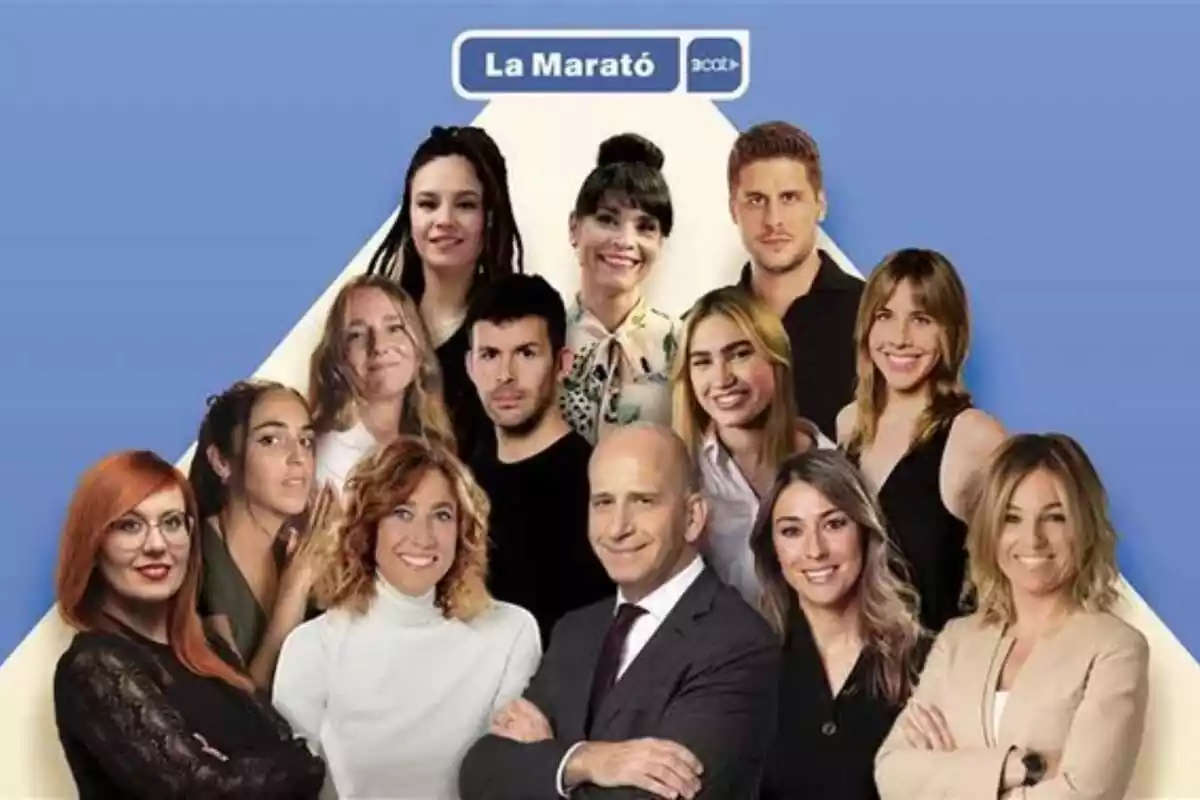 Montajes de los presentadores de La Marató de TV3 2023