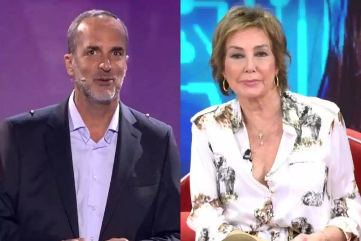 Montaje de Santi Acosta en De Viernes y Ana Rosa en TardeAR de Telecinco