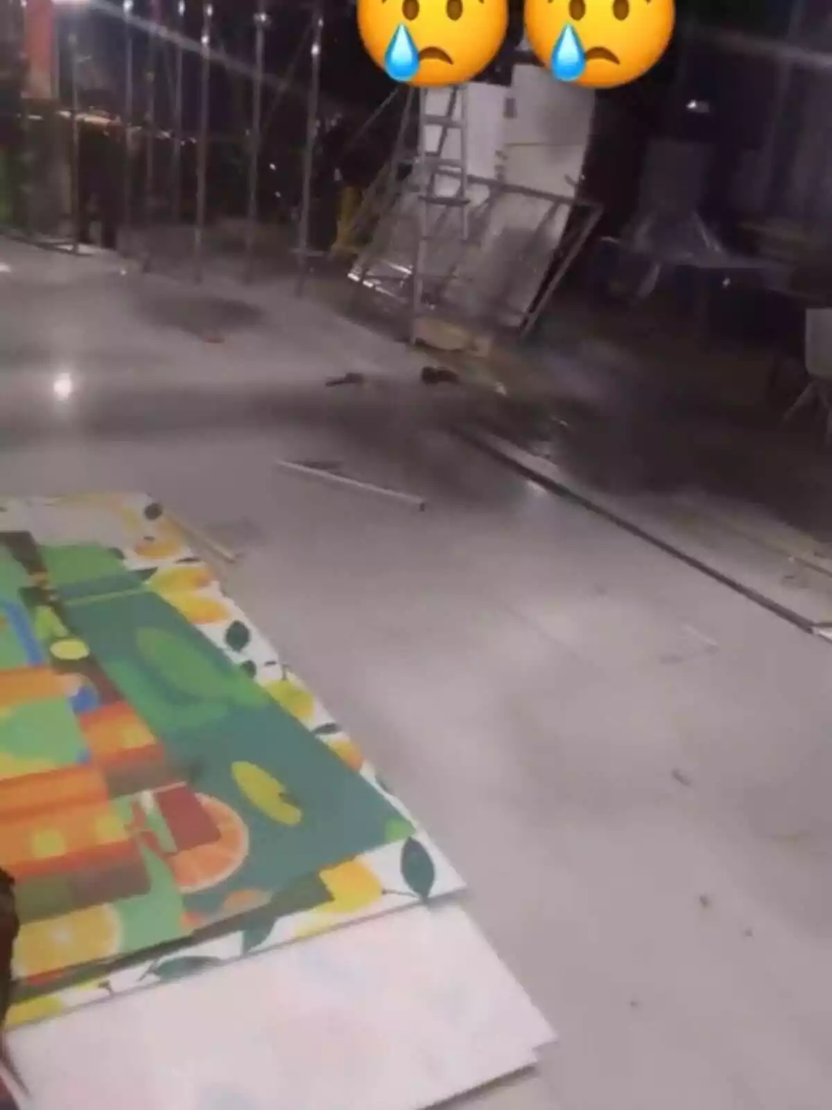 Plató de Sálvame desmontado sin el decorado