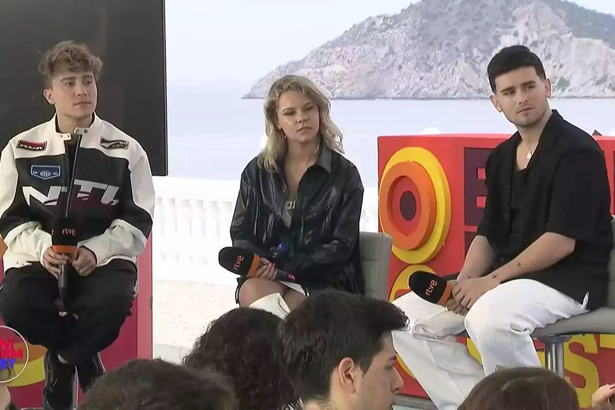 Captura de la rueda de prensa de los eliminados del Benidorm Fest