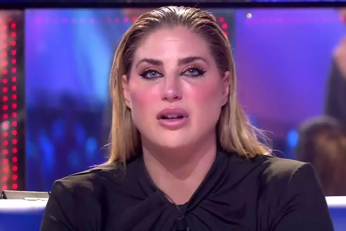 Captura de Susana Bianca llorando en el debate de GH VIP