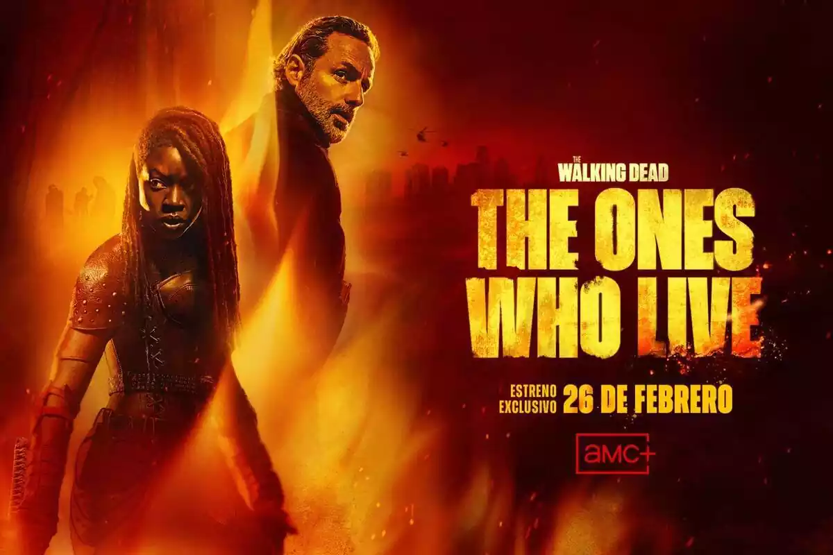 Poster de The Walking Dead: The Ones Who Live, protagonizado por Andrew Lincoln y Danai Gurira en AMC+