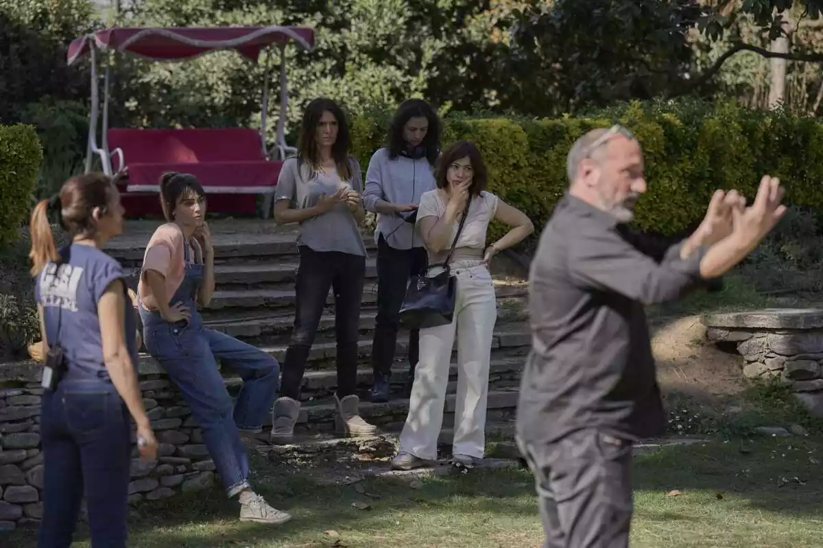 Rodaje Todos Mienten serie de Movistar