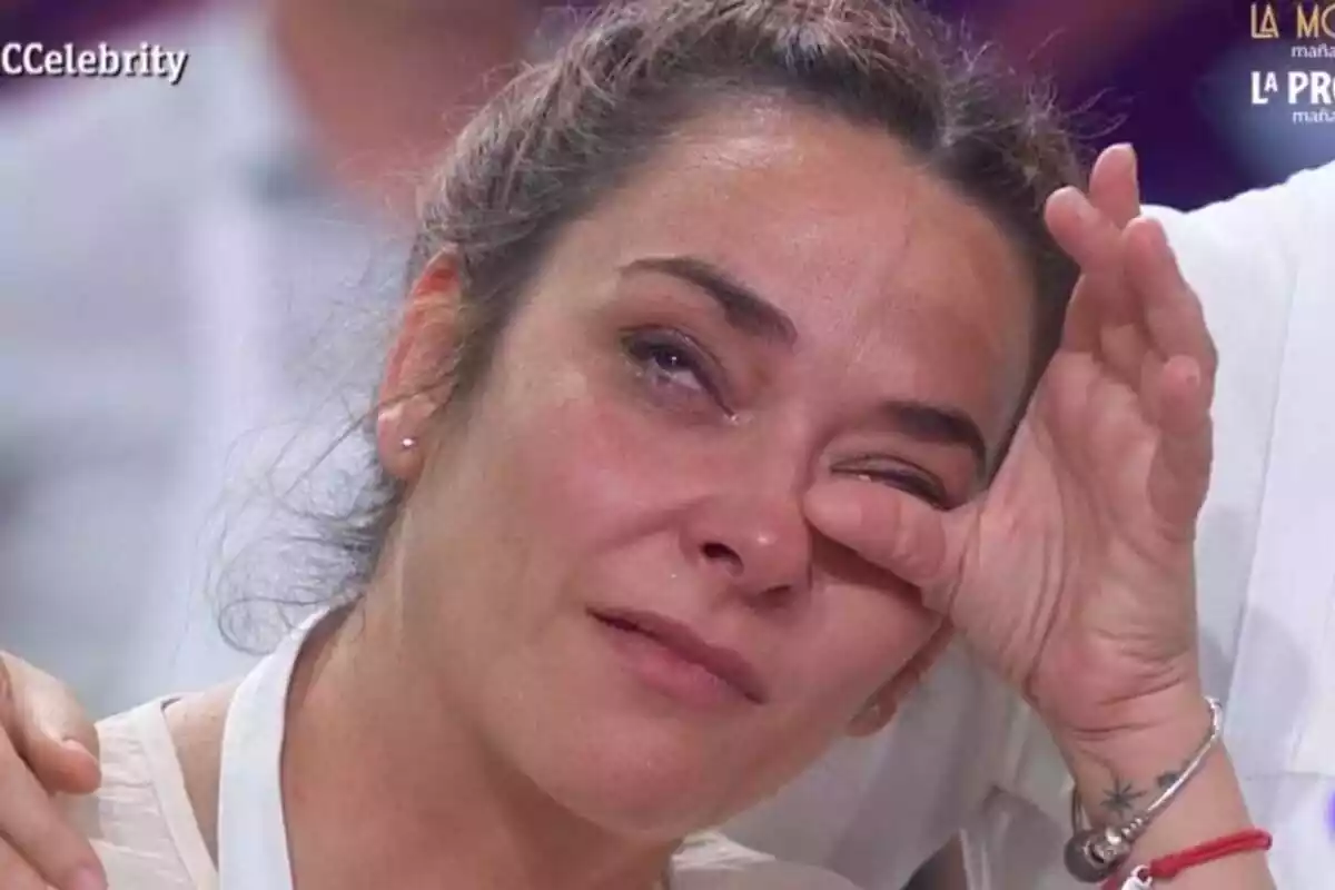 Toñi Moreno llorando durante el cuarto programa de MasterChef Celebrity en La 1