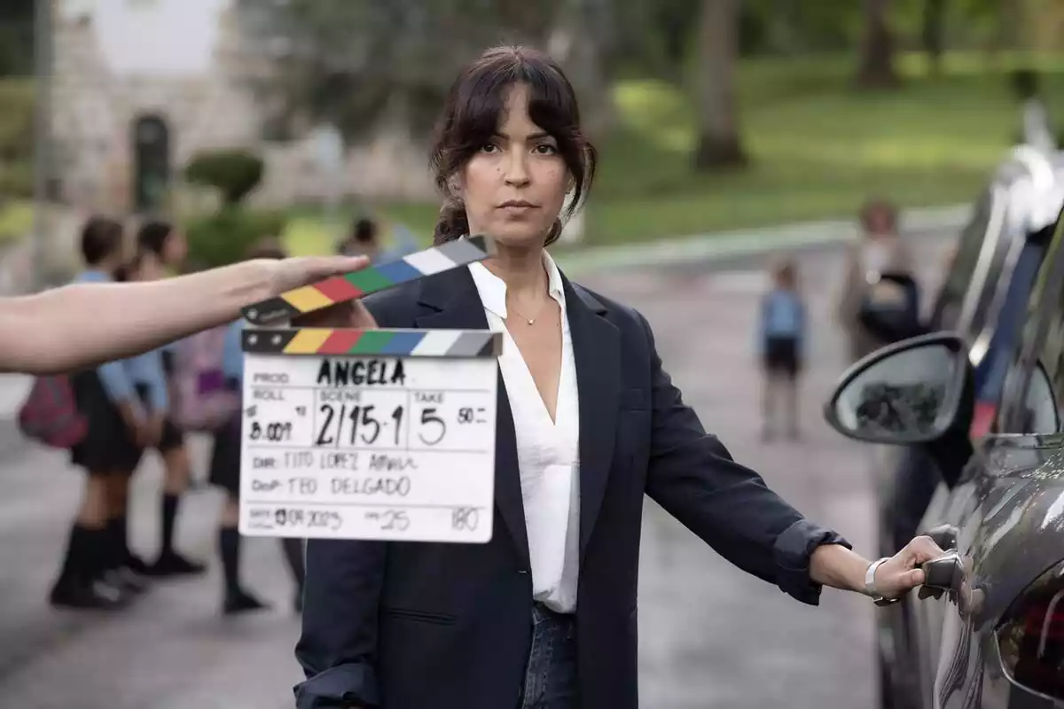 Verónica Sánchez en el rodaje de Ángela, nueva serie de Antena 3
